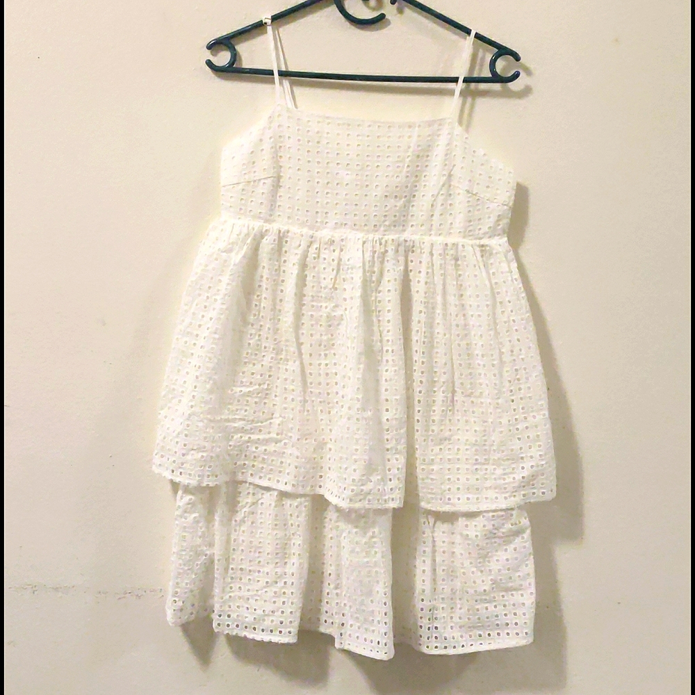 White Ruffle Dress